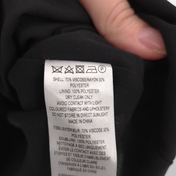 French Connection floral velvet burnout mini dress Size 10 black flutter sleeve - Picture 6 of 8